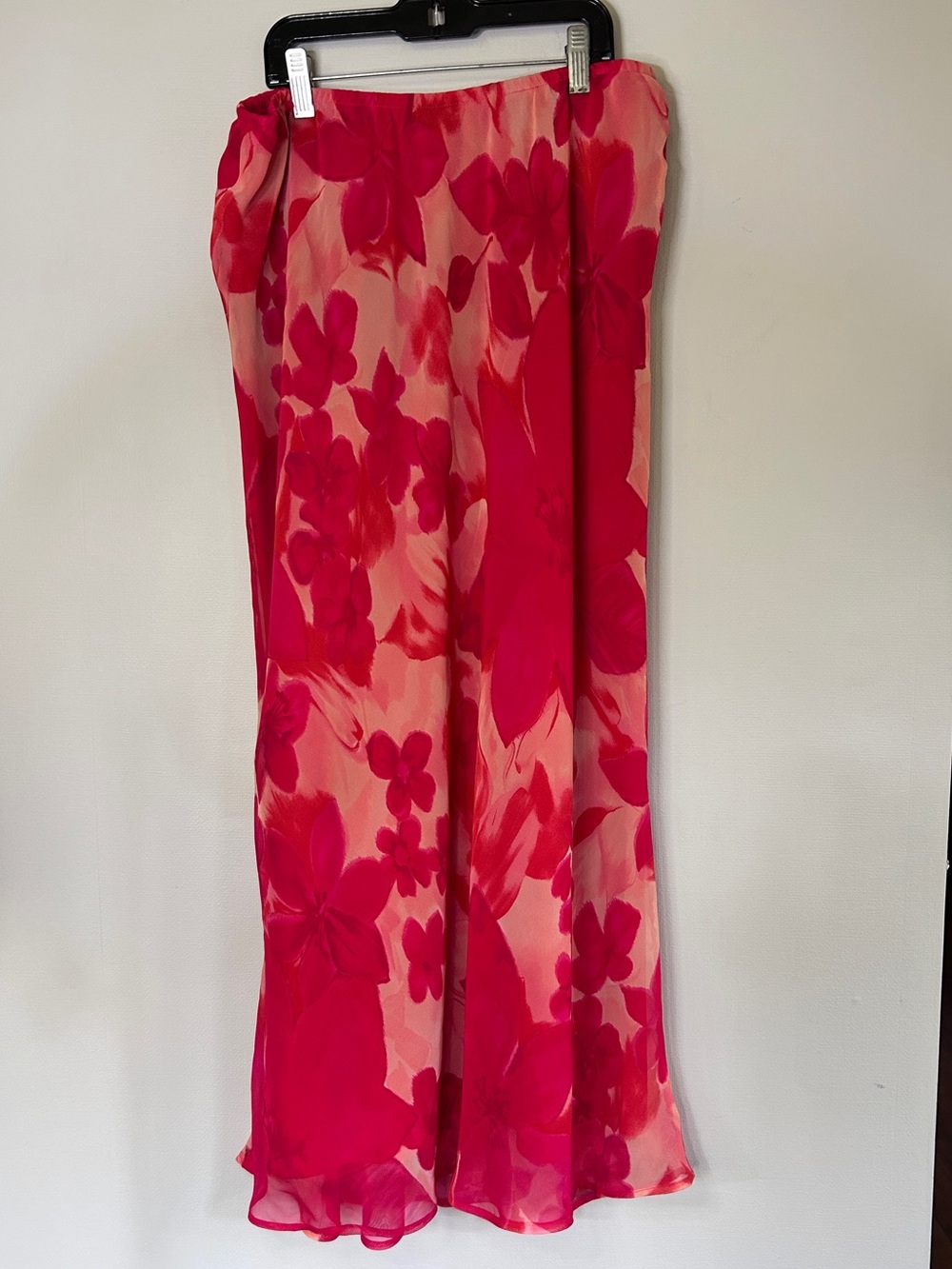 Vintage Y2K Whimsical Floral Sheer Overlay Maxi Slip Skirt Fairy Garden Party M - Picture 7 of 7